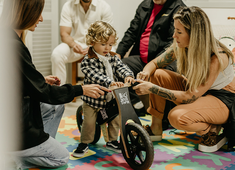 Bento com a Biciquetinha, reunindo família, tios e priminhos pela primeira vez juntos pós pandemia